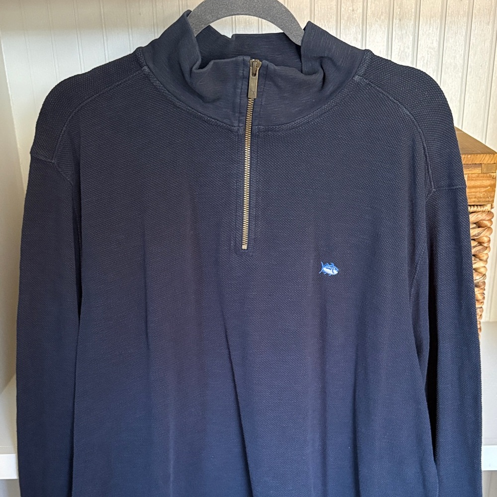 Men's Navy Southern Tide Skipjack Half Zip Pullover